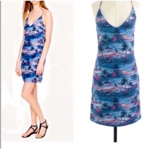 J.Crew Carrie size 2 linen blend dress in Hawaiian Sunset